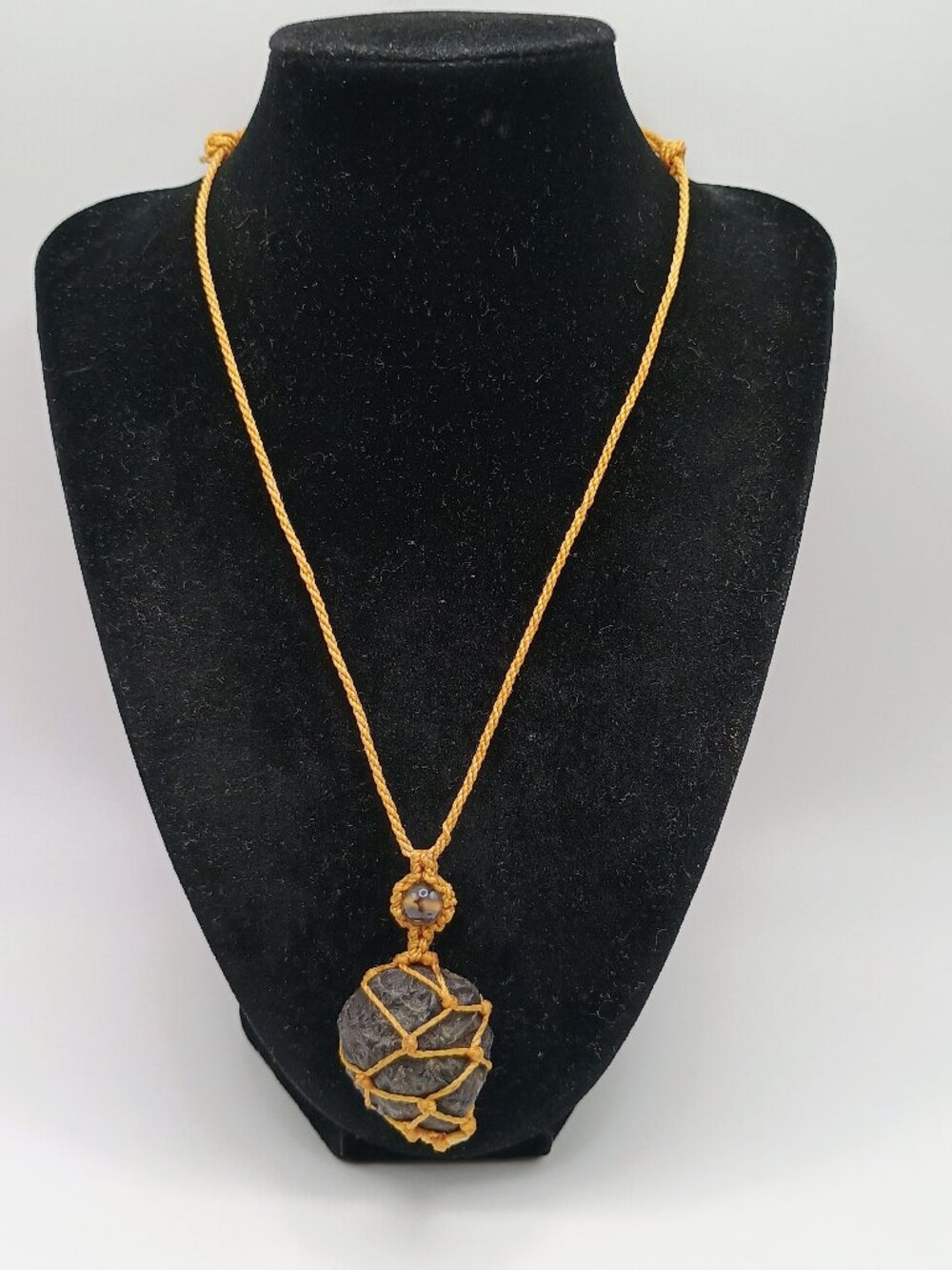 Handmade Macrame Necklace with Natural Onyx Stone